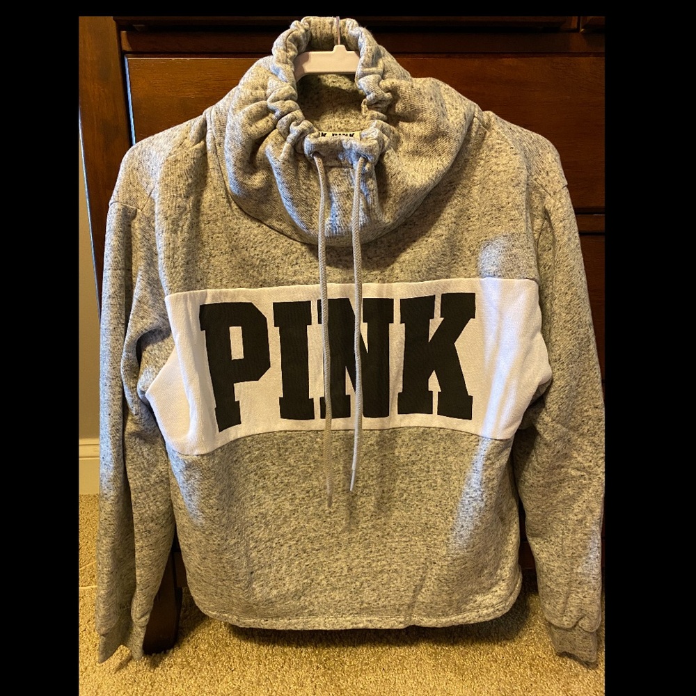 Grey Cowl Neck PINK Victoria’s Secret Pullover